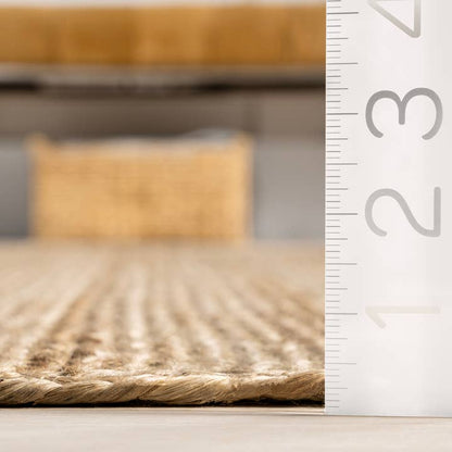 Alder Jute Area Rug | Hand Braided Natural Fiber Rug - Urban Ashram