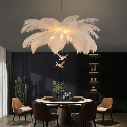 Delilah Ostrich Feather Chandelier - Urban Ashram