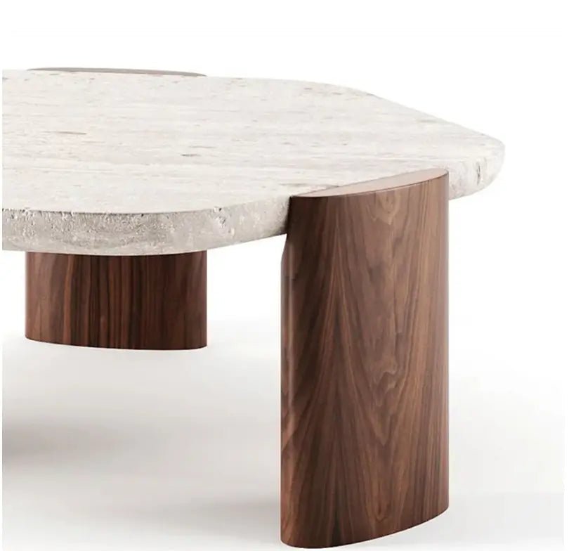 Delphi Travertine Low Nordic Coffee Table - Urban Ashram