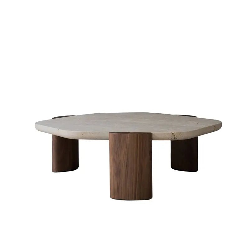 Delphi Travertine Low Nordic Coffee Table - Urban Ashram