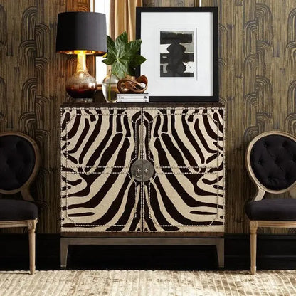 Vann Zebra Black Console Cabinet - Urban Ashram Home