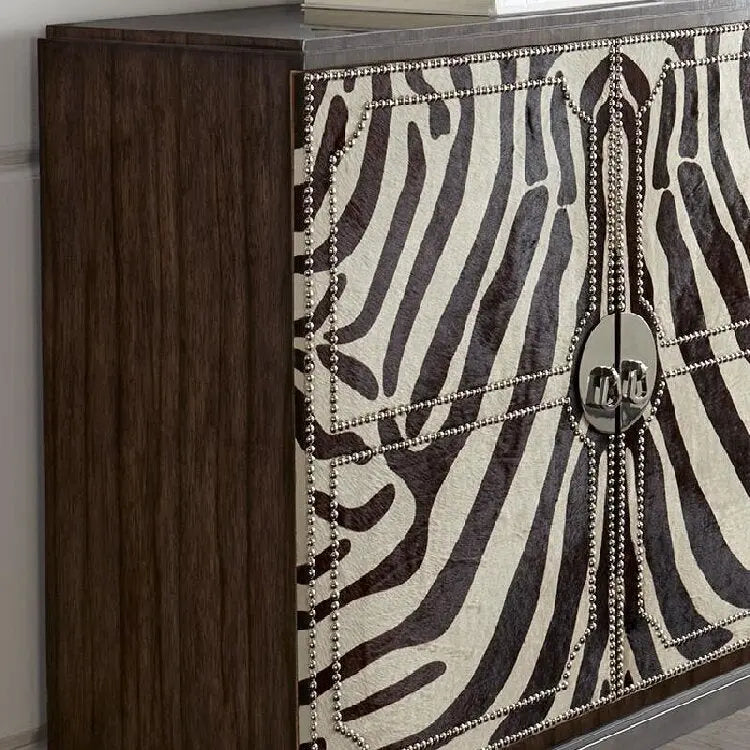 Vann Zebra Black Console Cabinet - Urban Ashram Home