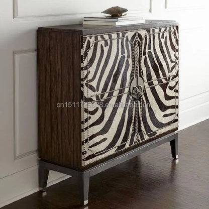 Vann Zebra Black Console Cabinet - Urban Ashram Home