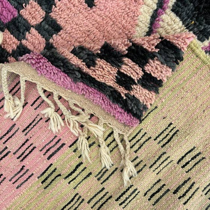 Handmade Moroccan Beni Ourain Wool Rug - Authentic Berber Carpet - Urban Ashram