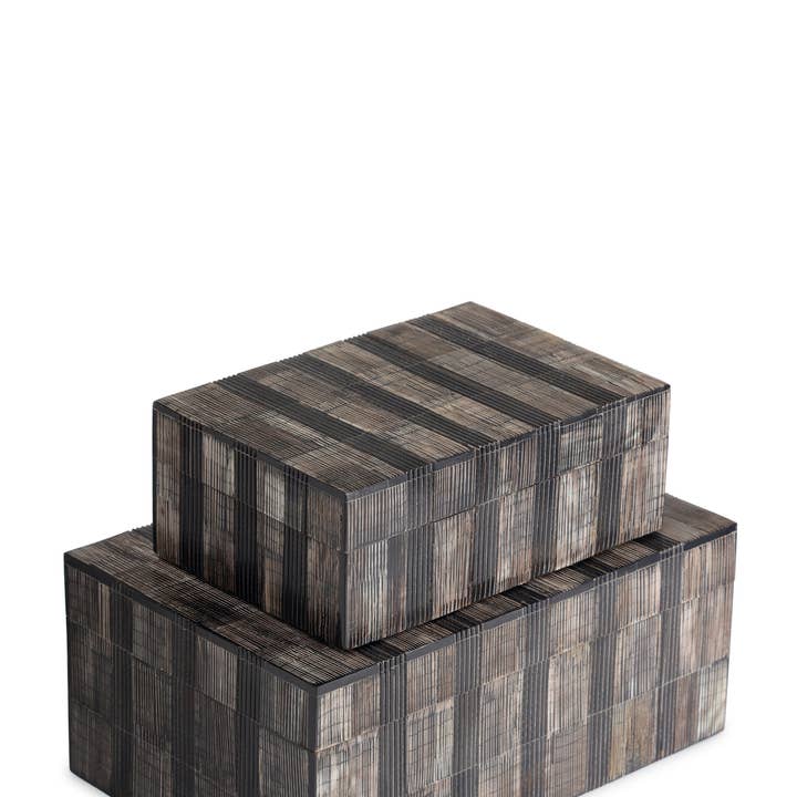 Madison Decorative Boxes - Set of 2 (Animal Horn & MDF) - Urban Ashram