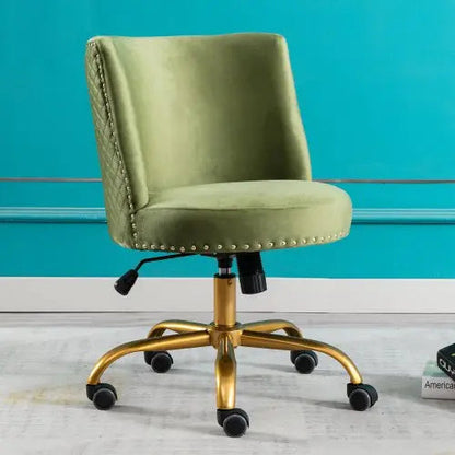 Woodberry Velvet Swivel Office Chair - Urban Ashram