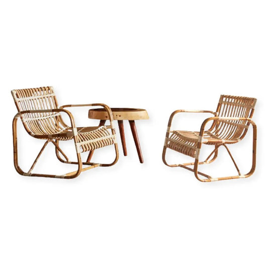 Elements Rattan Chair Set of 2 - Urban Ashram