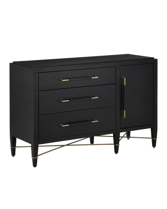 Verona Chanterelle Three-Drawer Chest - Elegant Storage Cabinet