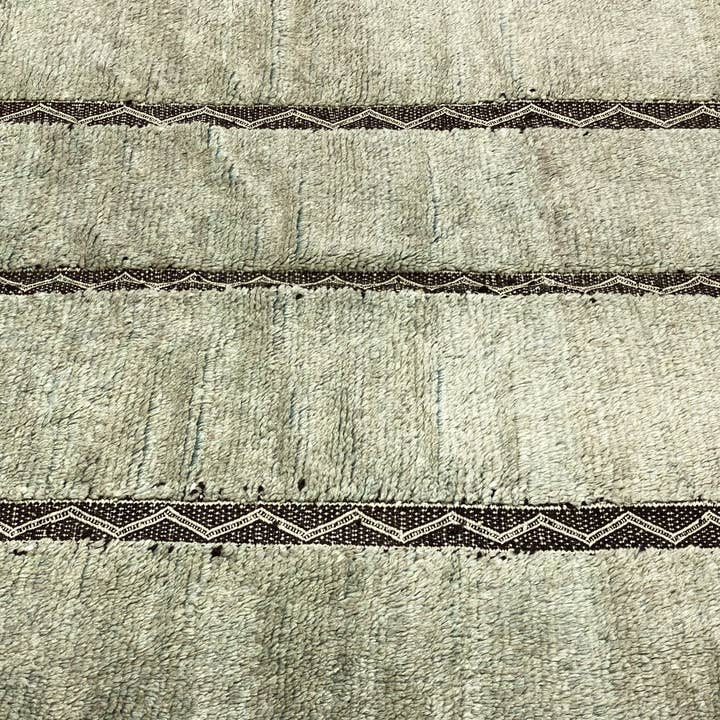 Handmade Black and White Wool Beni Ourain Rug - Urban Ashram