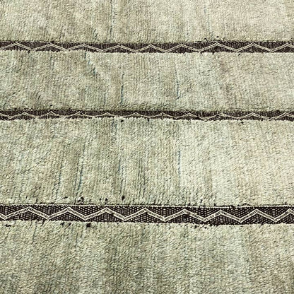 Handmade Black and White Wool Beni Ourain Rug - Urban Ashram