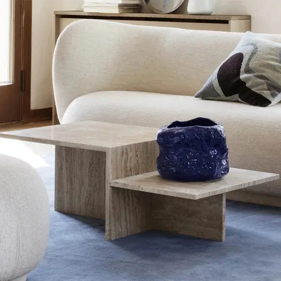 Sensei Travertine Coffee Table - Urban Ashram Home