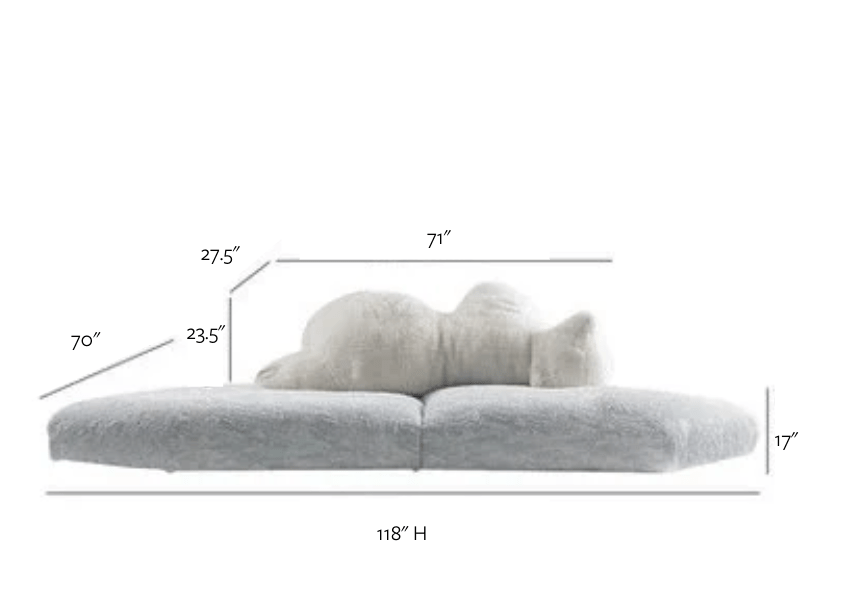 Glacier Luxury Minimalist Polar Bear Sofa - Urban Ashram