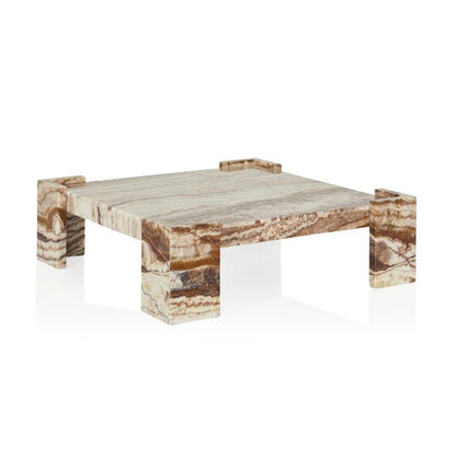 Gypsum Marble Coffee Table - Urban Ashram