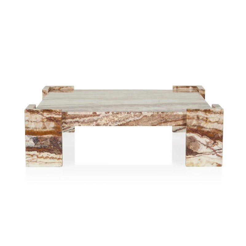 Gypsum Marble Coffee Table - Urban Ashram