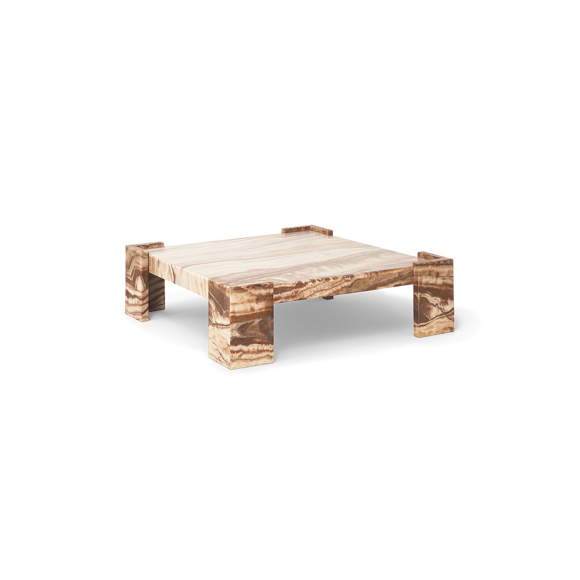 Gypsum Marble Coffee Table - Urban Ashram