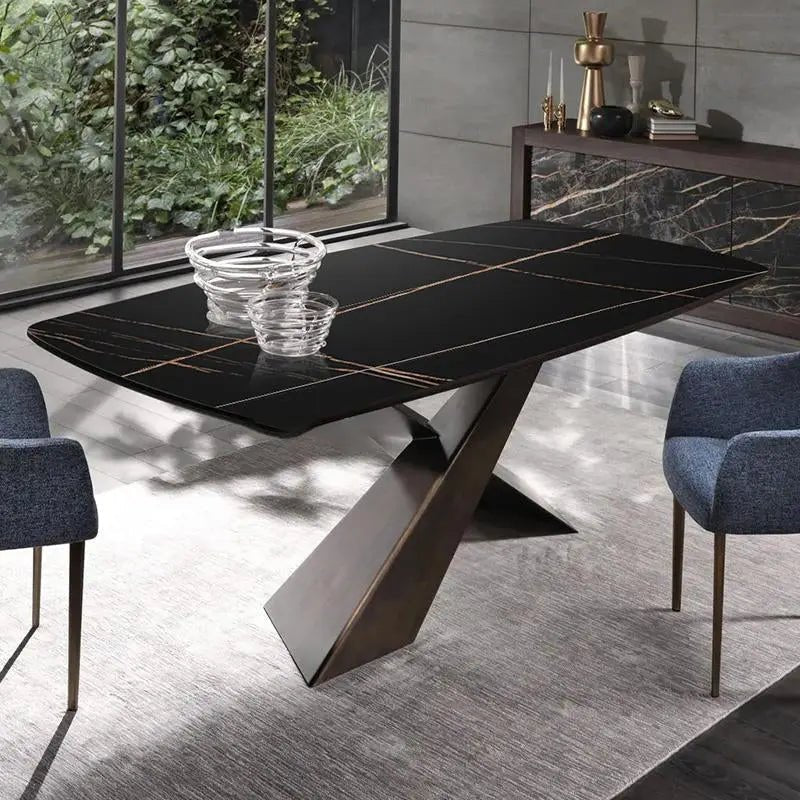 Hugo 79" Extending Marble Dining Table - Urban Ashram