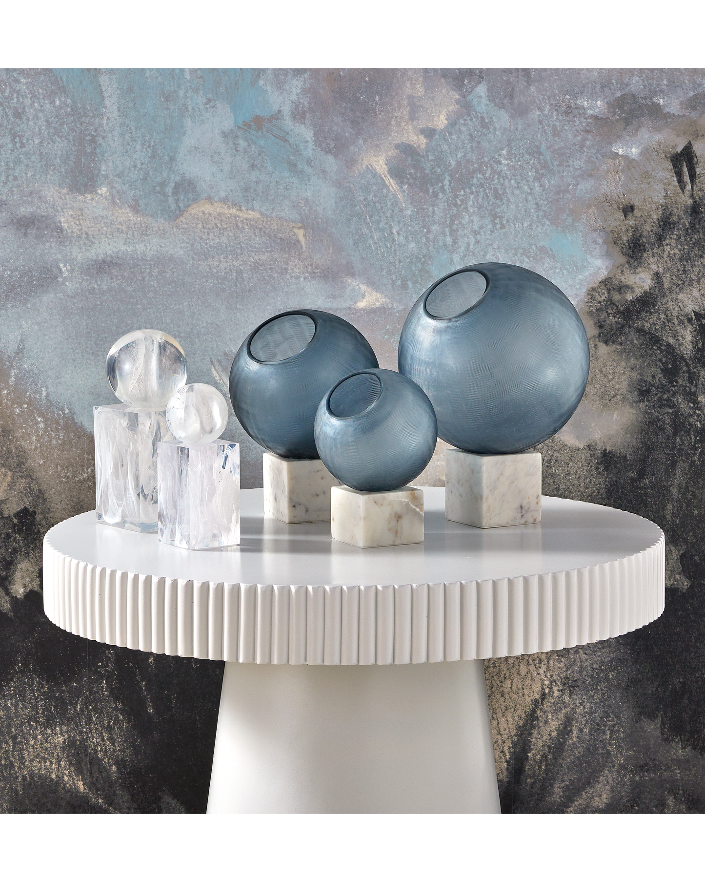 Nova White Modern Sculpture Set - Decorative Abstract Objects