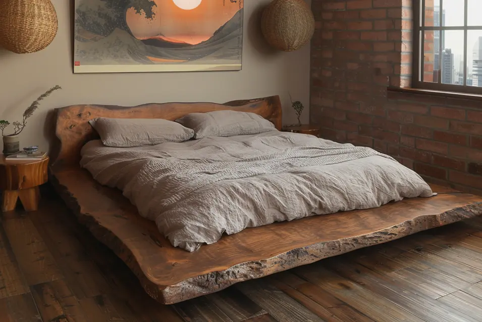 Wabi-sabi Reclaimed Wood Bed - Urban Ashram