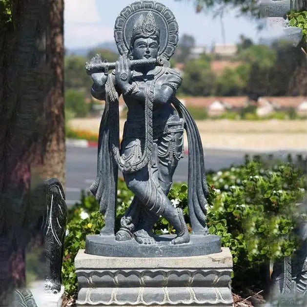 Krishna Outdoor Garden Statue - Urban Ashram