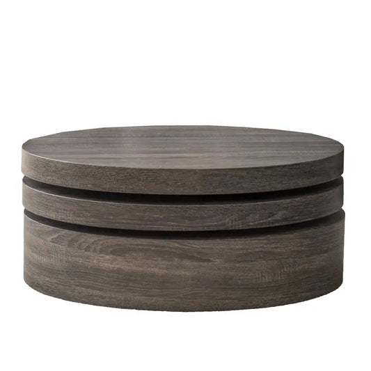 Lenox Oval mod Rotating Wood Coffee Table - Urban Ashram