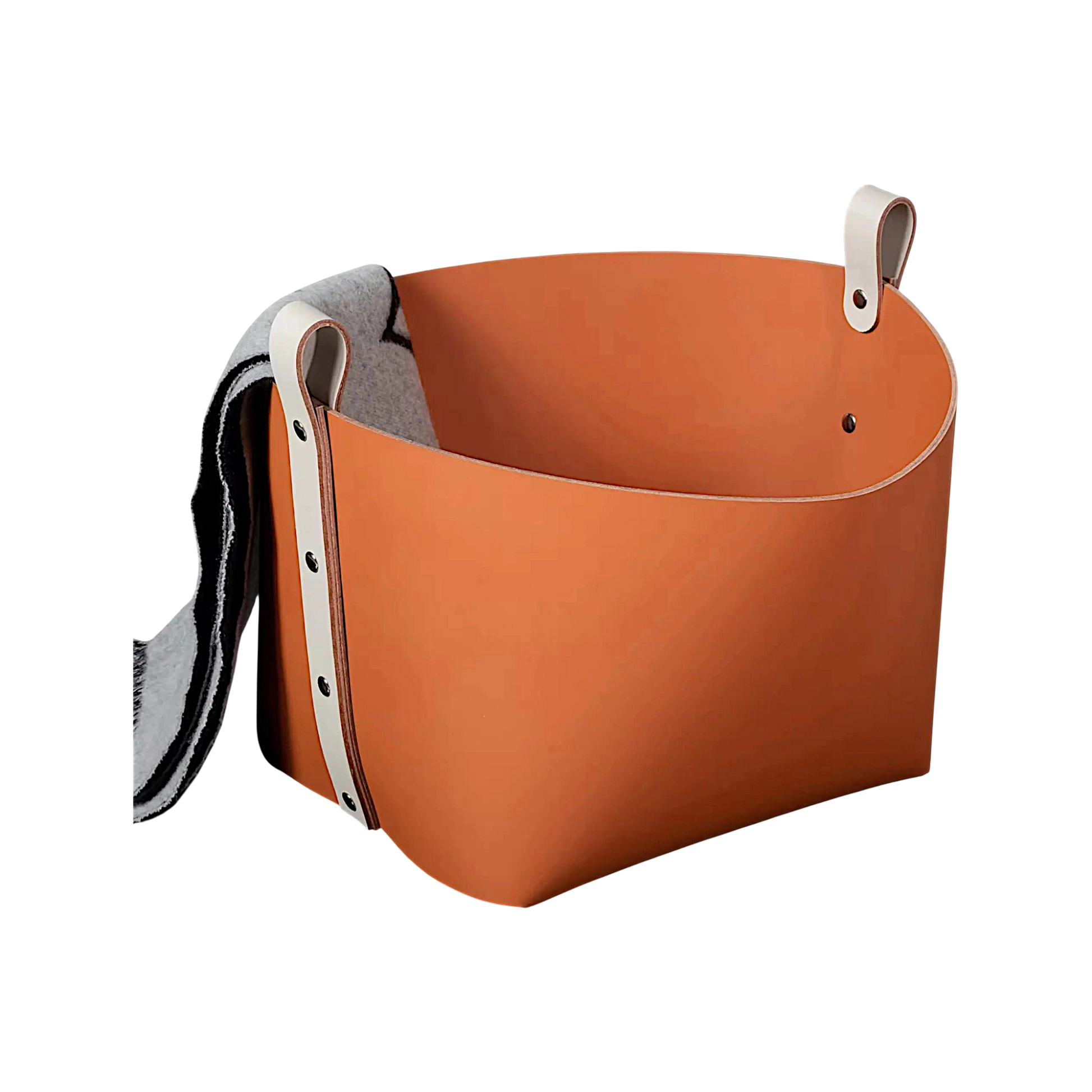 Lindzer Leather Woven Basket - Urban Ashram