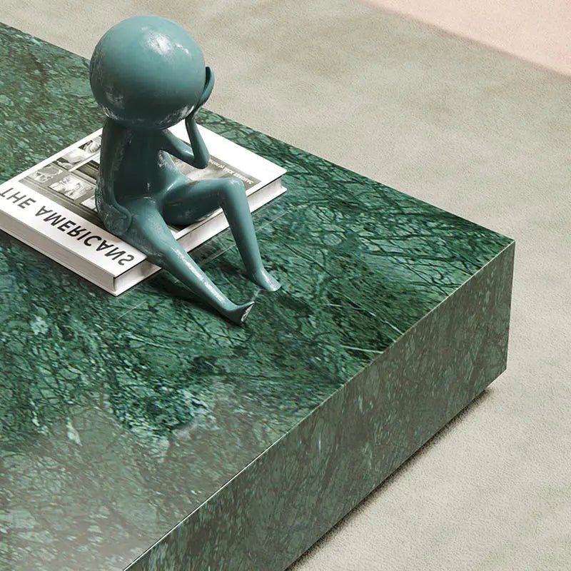 Modern Green Marble Top Coffee Table - Urban Ashram