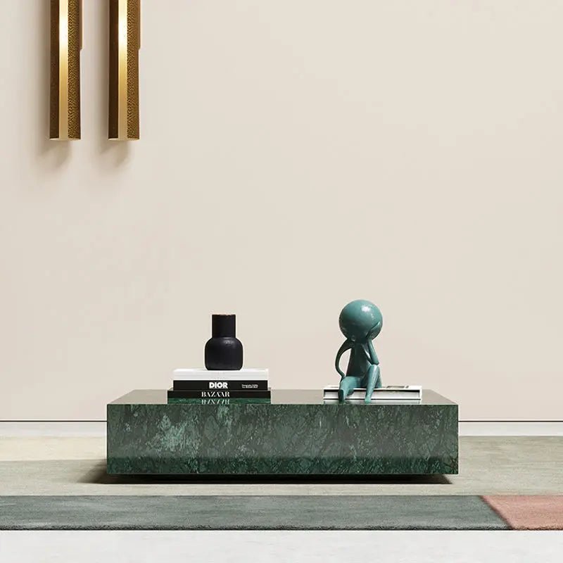 Modern Green Marble Top Coffee Table - Urban Ashram