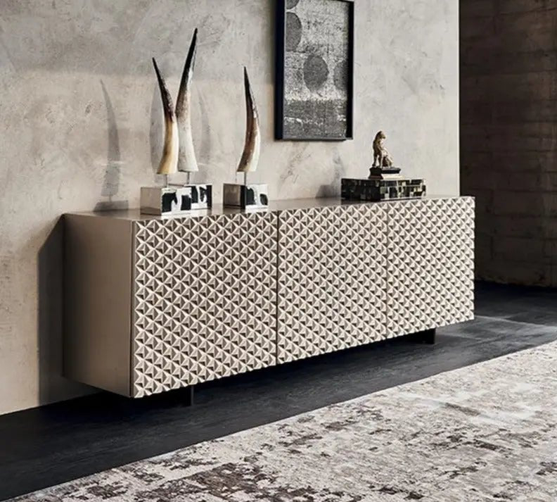 Modern Luxury Design Matte Rose Gold Sideboard TV Cabinet - Urban Ashram