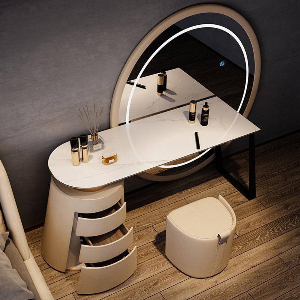 Modern Makeup Table with Lighted Mirror - Urban Ashram