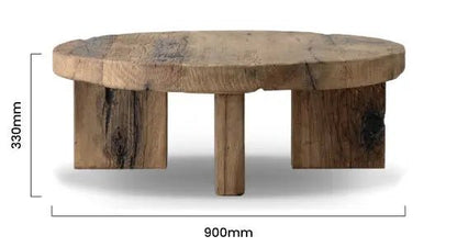 Noble Rustic Oak Wood Coffee Table - Urban Ashram