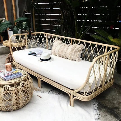 Nordic Indonesia Rattan Sofa Couch - Urban Ashram