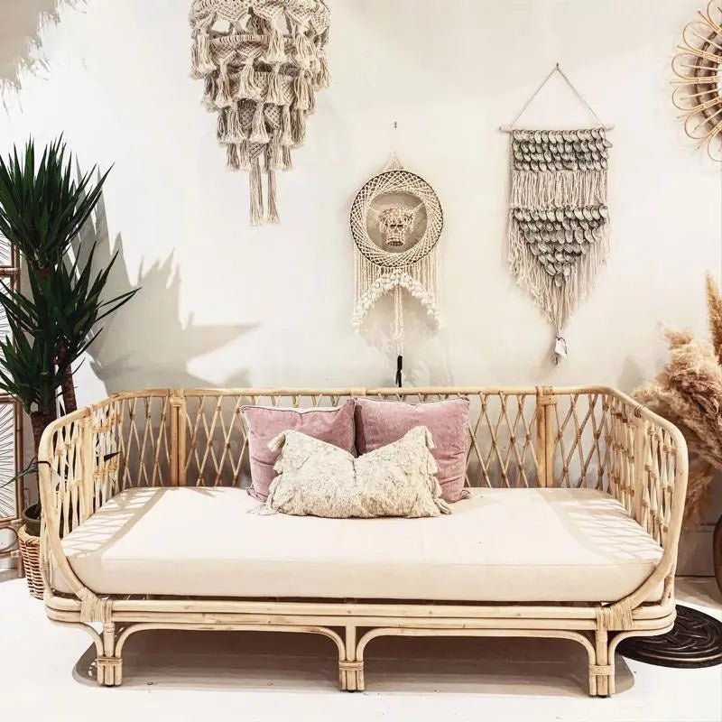 Nordic Indonesia Rattan Sofa Couch - Urban Ashram