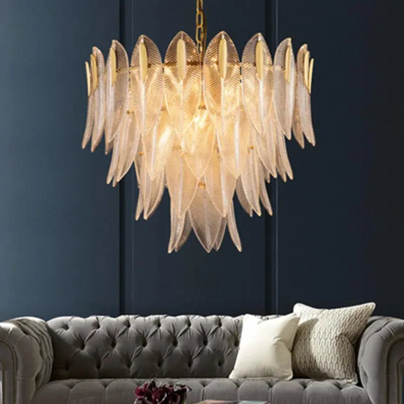 Normandie Art Deco Glass Chandelier - Urban Ashram