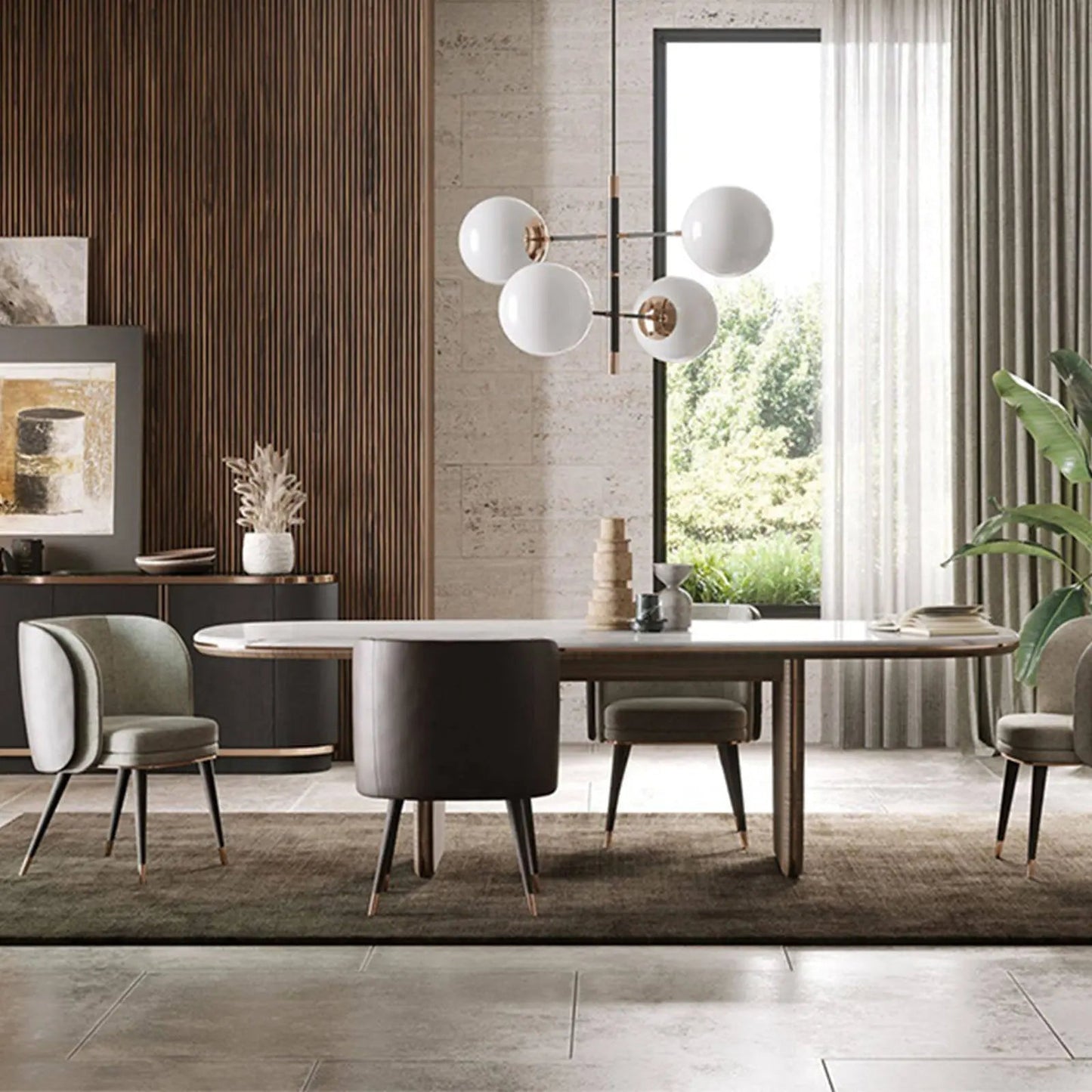 Olivia Oval Dining Table - Urban Ashram