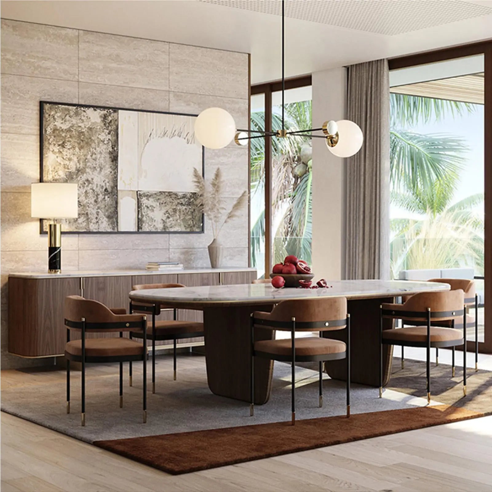 Olivia Oval Dining Table - Urban Ashram