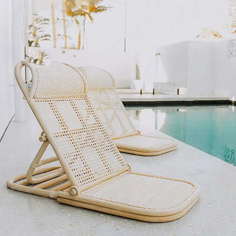 Portable Rattan Wicker Beach Chair - Urban Ashram