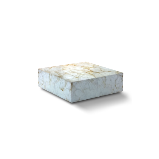Radiant White Onyx Marble Coffee Table – Ambient Luxury Centerpiece - Urban Ashram