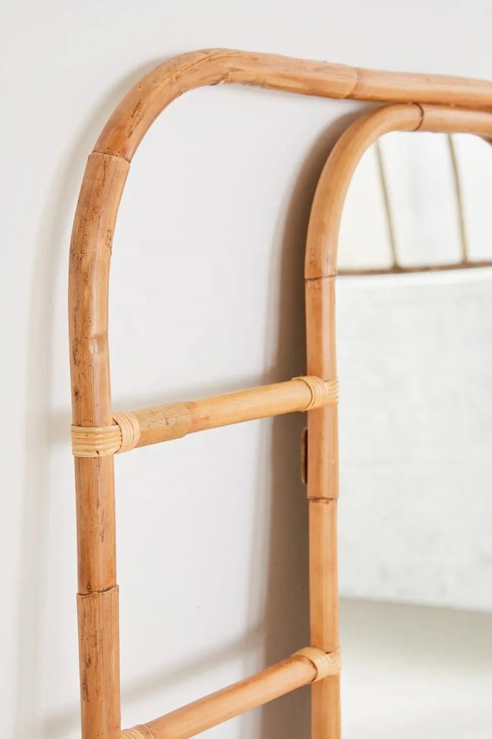 Ria Leaning Rattan Mirror - Urban Ashram