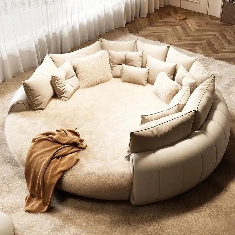 Round Dream Lounger Upholstered Movie Bed - Urban Ashram