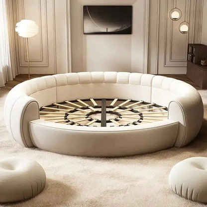 Round Dream Lounger Upholstered Movie Bed - Urban Ashram