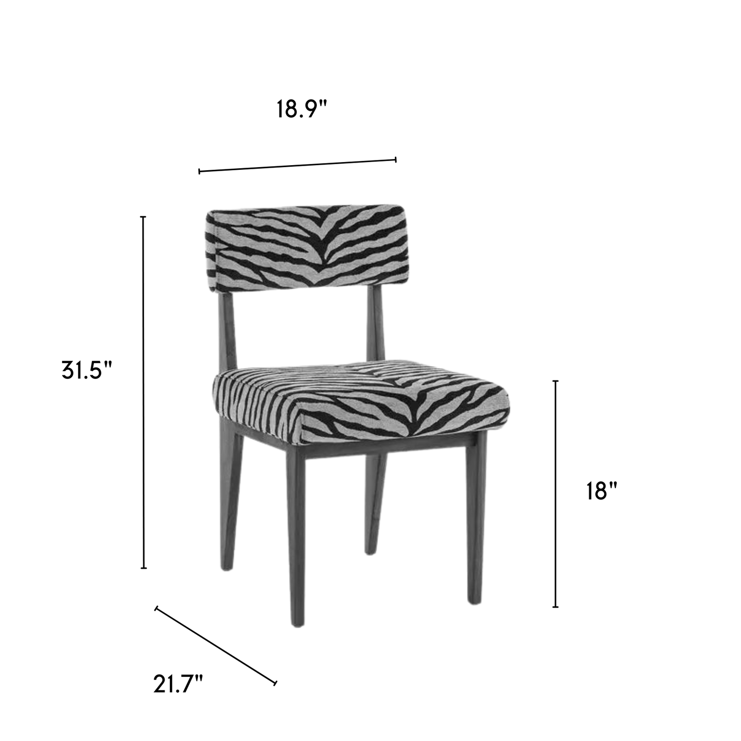 Savannah Stripes Zebra Dining Chair