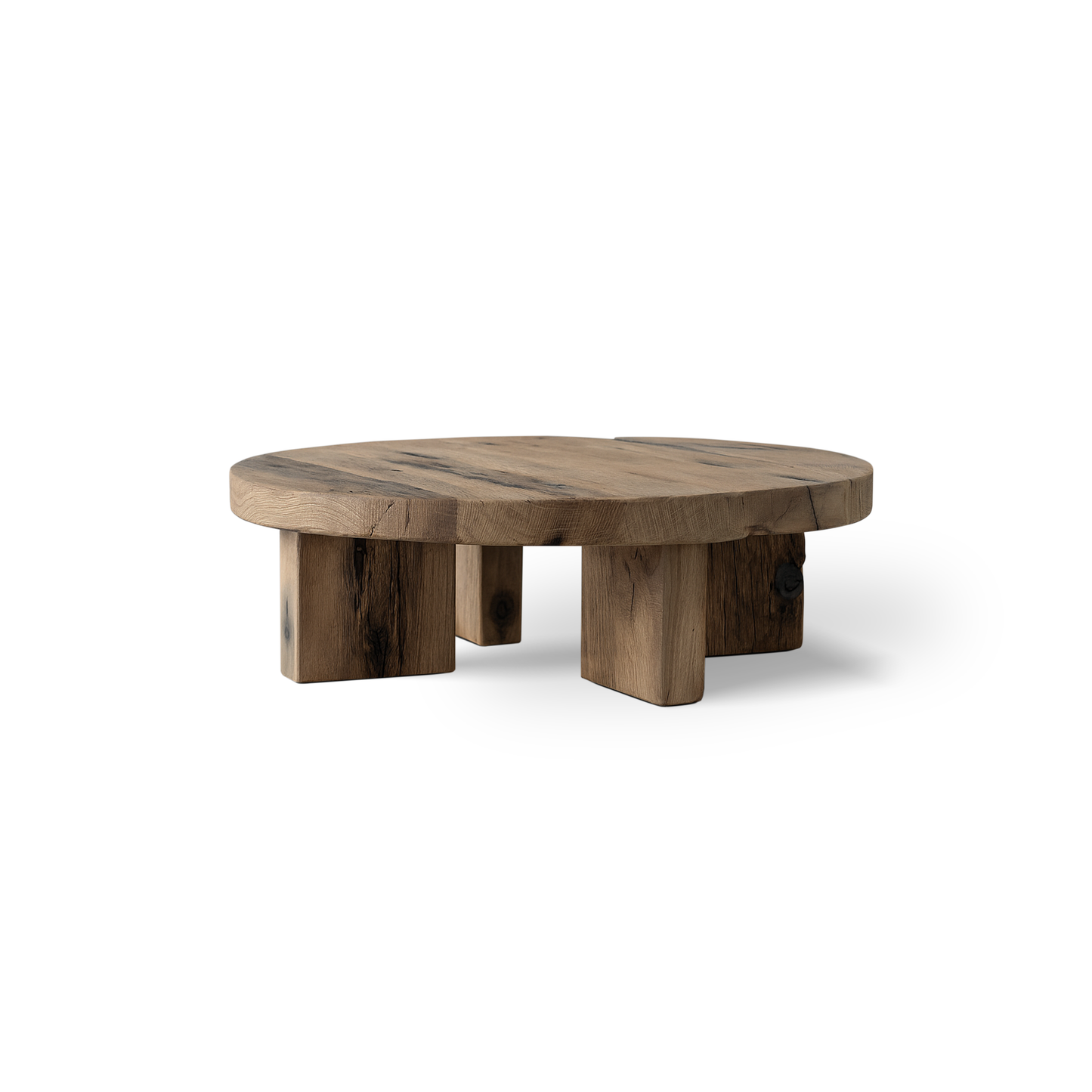 Noble Rustic Oak Wood Coffee Table - Urban Ashram