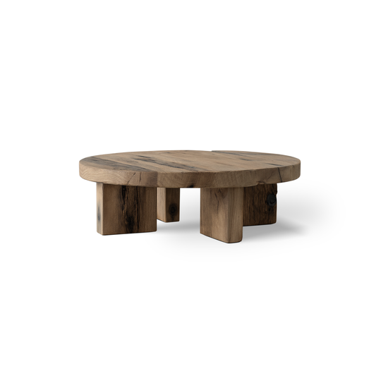 Noble Rustic Oak Wood Coffee Table - Urban Ashram