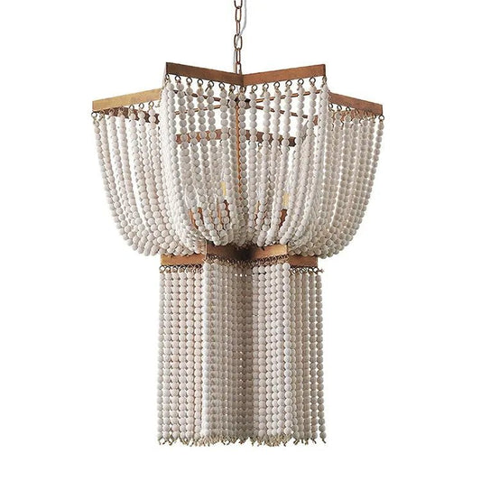 Valencia Wooden Beaded Chandelier - Urban Ashram