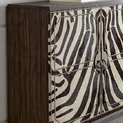 Vann Zebra Black Console Cabinet - Urban Ashram