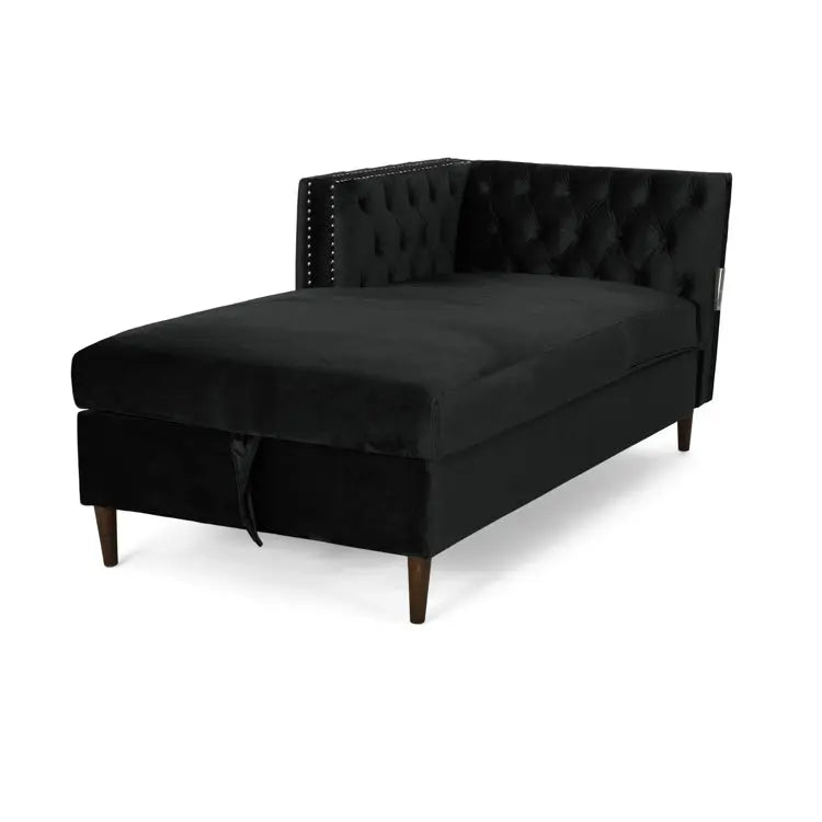 Velvet Functional Storage Sectional Sofa - Urban Ashram