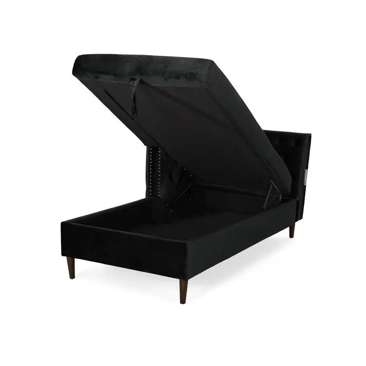 Velvet Functional Storage Sectional Sofa - Urban Ashram