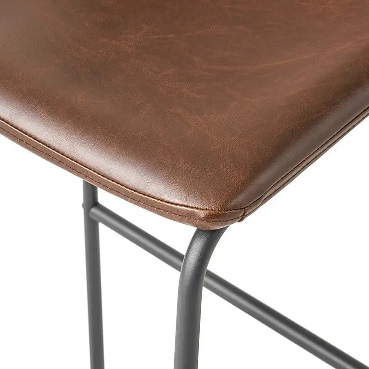 Vintage Brown Bar Stool (Set of 2) - Urban Ashram