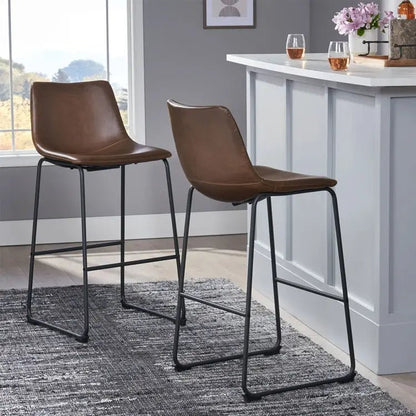 Vintage Brown Bar Stool (Set of 2) - Urban Ashram