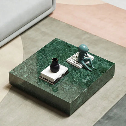 Modern green marble top coffee table - Urban Ashram Home